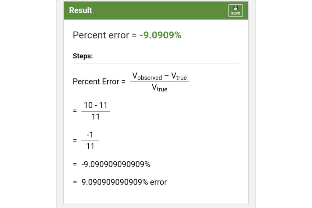 Percent Error Calculator