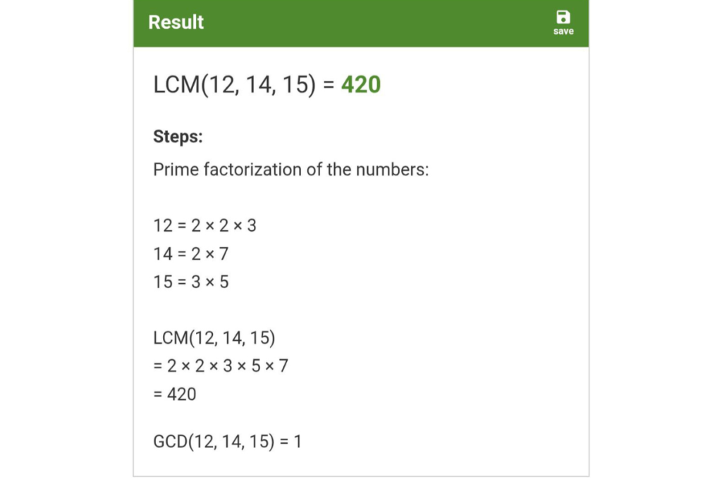 Least Common Multiple Calculator