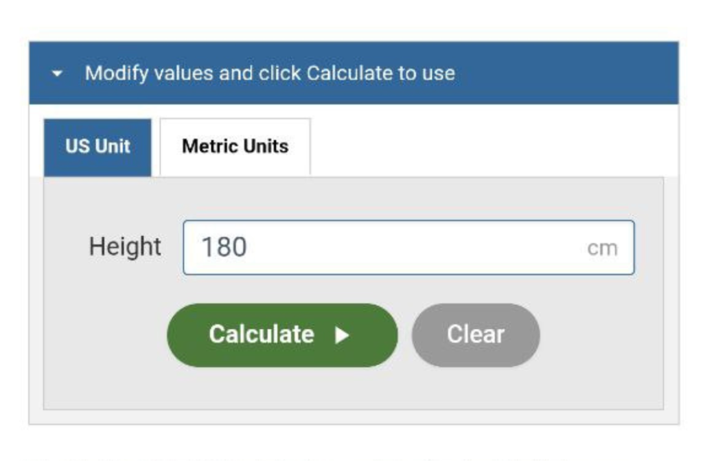 Healthy Weight Calculator