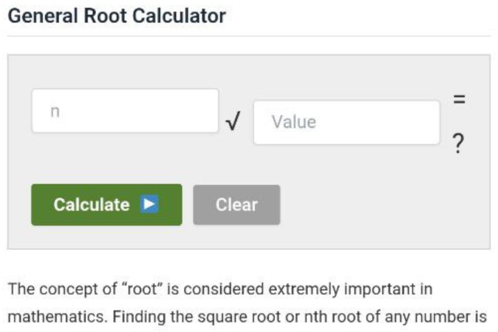 Root Calculator